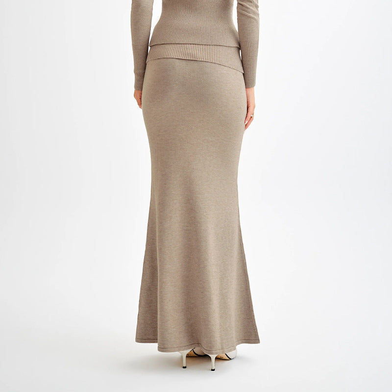 Women's Knit Mermaid Maxi Skirt