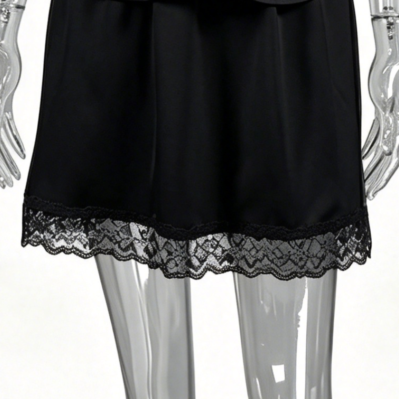 French-style satin lace two-piece set