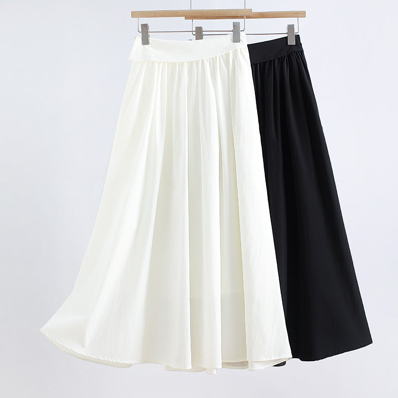 Women's Urban Commute Draped Satin Slim-Fit Skirt