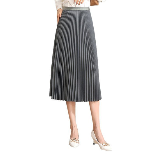 Women's Knit Pleated Midi Skirt