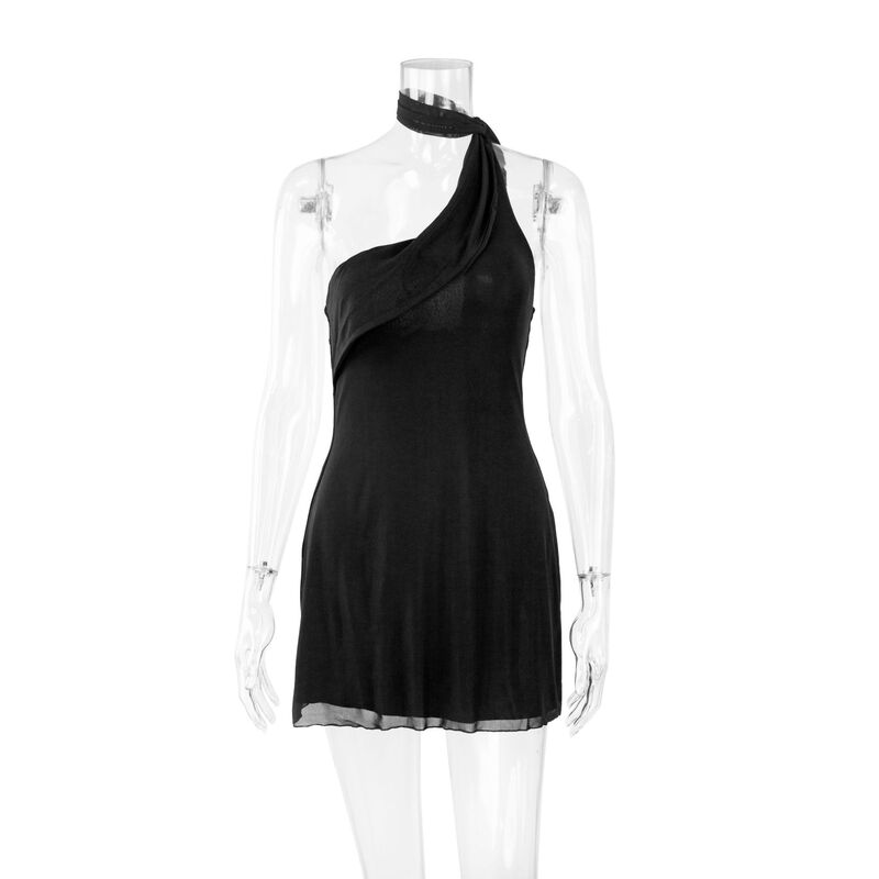 Sexy Tie-Up Bodycon Mini Dress