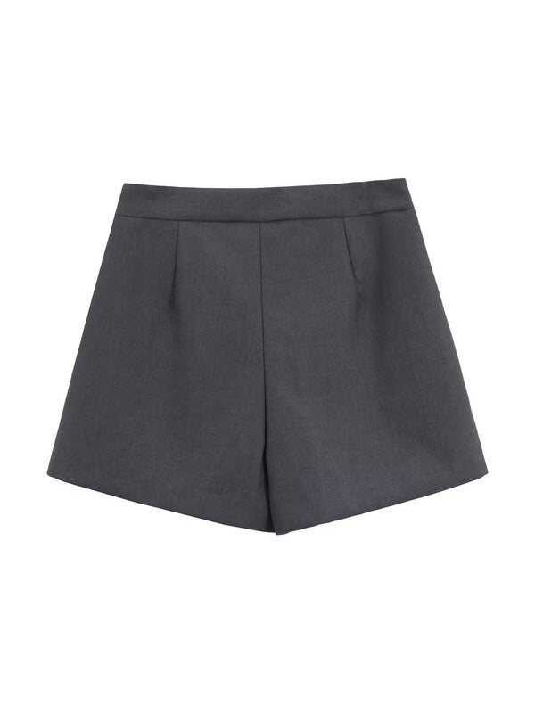 High-waist Irregular Blazer Pleated Skort