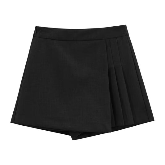 High-waist Irregular Blazer Pleated Skort